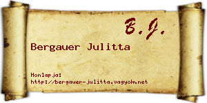 Bergauer Julitta névjegykártya
